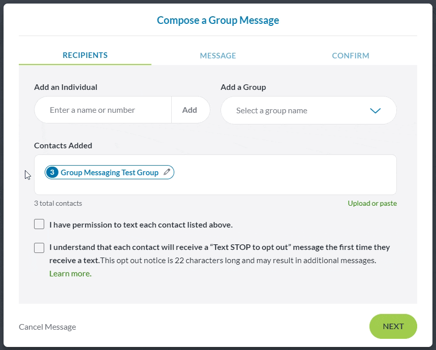 Sending Group Messages